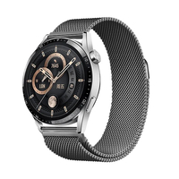 Galaxy Watch 42mm Zore Band-12 20mm Metal Hasır Kordon - Gri