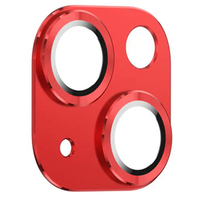 Nettech Apple iPhone 14 Uyumlu Metalik Seri Kamera Cam Koruyucu (Kırmızı) NT-97521