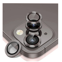 Nettech Apple iPhone 15 Uyumlu Alüminyum Seri Kamera Cam Koruyucu (Gri) NT-103744