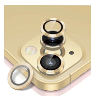 Nettech Apple iPhone 14 Uyumlu Alüminyum Seri Kamera Cam Koruyucu (Gold) NT-103584