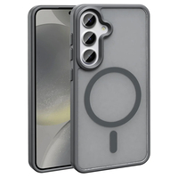 Galaxy S24 FE Kılıf Magsafe Şarj Özellikli Mat Arka Yüzey Zore Sio Kapak - Gri