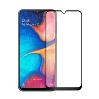 Nettech Samsung Galaxy A20S Uyumlu 5D Glas Full Cam Koruyucu (Siyah) VR-19700