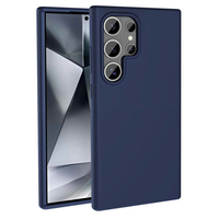 Galaxy S23 Ultra Kılıf Magsafe Şarj Özellikli Sıvı Teknolojili Silinebilir Sert Zore Kivi Kapak - Lacivert