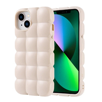 Apple iPhone 13 Kılıf Parlak Esnek Silikon Zore Dom Dom Kapak - Beyaz