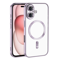 Apple iPhone 16 Kılıf Kamera Korumalı Magsafe Wireless Şarj Özellikli Zore Demre Kapak - Lila