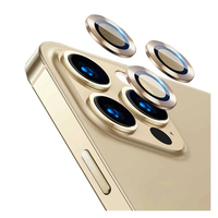 Nettech Apple iPhone 13 Pro Max Uyumlu Damla Model 3in Kamera Cam Koruyucu (Gold) NT-91696