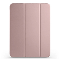 Apple iPad Pro 11 2024 Zore Smart Cover Kalem Bölmeli Standlı 1-1 Kılıf - Rose Gold