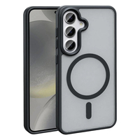 Galaxy S24 Plus Kılıf Magsafe Şarj Özellikli Mat Arka Yüzey Zore Sio Kapak - Siyah