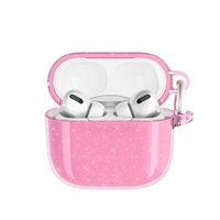 Apple Airpods 4 Zore Allstar Airbag 32 Parlayan Simli Saydam Renkli Kılıf - Pembe