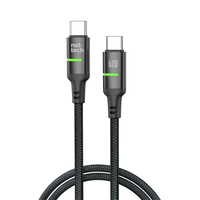 Nettech NT-DC40 60W Plastik 100 Cm Type-C To Type-C Şarj ve Data Kablosu (Siyah) NT-108309