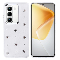 İnfinix Hot 50 Pro 4G Kılıf Airbag Tasarımlı Simli Şeffaf Zore Kutup Kapak - Yıldız