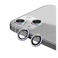 Nettech Apple iPhone 14 Uyumlu Diamond Taşlı Model Kamera Cam Koruyucu (Gökkuşağı) NT-97512