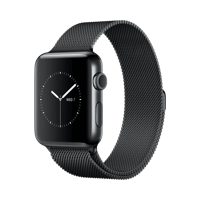 Apple Watch Series 2 - Paslanmaz Çelik - 38mm - GPS - Gece yarısı