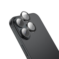 Nettech Apple iPhone 16 Uyumlu Alüminyum Seri Kamera Cam Koruyucu (Siyah) NT-111111