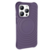 Apple iPhone 14 Pro Max Magsafe Şarj Özellikli Airbagli Mat Görünümlü Zore Hepi Kapak - Derin Mor