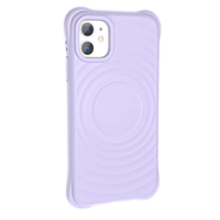 Apple iPhone 11 Magsafe Şarj Özellikli Airbagli Mat Görünümlü Zore Hepi Kapak - Lila