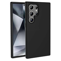 Galaxy S23 Ultra Kılıf Magsafe Şarj Özellikli Sıvı Teknolojili Silinebilir Sert Zore Kivi Kapak - Siyah