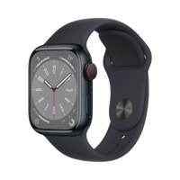 Apple Watch Series 8 - Alüminyum - 41mm - Cellular - Gece yarısı