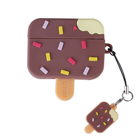 Apple Airpods Pro 2 Zore TPU Kabartma Figürlü İpli Airbag 37 Silikon Kılıf - Kahverengi