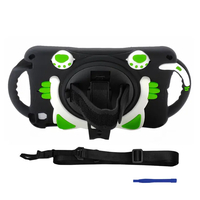 Nettech Apple iPad Mini Uyumlu Sweet Cat Seri Arka Koruma (Siyah-Yeşil) NT-95909