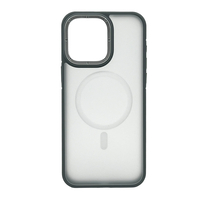 Nettech Apple iPhone 14 Pro Max Uyumlu Metal Çerçeveli Skın Frıendly Magsafe Seri Arka Koruma Kılıf (Gri) NT-101980