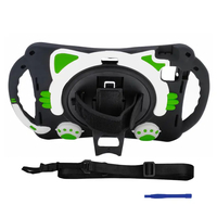 Nettech Apple iPad Air 4 10.9 inc Uyumlu Sweet Cat Seri Arka Koruma (Siyah-Yeşil) NT-95918