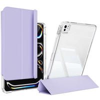 ​​​Apple iPad Pro 11 2024 Kılıf Magnetik Ayrılabilen Airbagli Zore Sliding Tablet Kılıfı - Lavender
