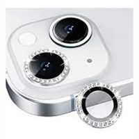 Nettech Apple iPhone 14 Uyumlu Diamond Taşlı Model Kamera Cam Koruyucu (Gri) NT-97510