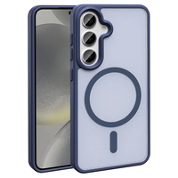 Galaxy S24 FE Kılıf Magsafe Şarj Özellikli Mat Arka Yüzey Zore Sio Kapak - Lacivert