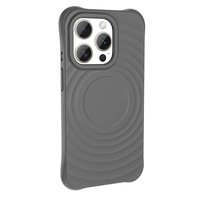 Apple iPhone 15 Pro Max Magsafe Şarj Özellikli Airbagli Mat Görünümlü Zore Hepi Kapak - Gri