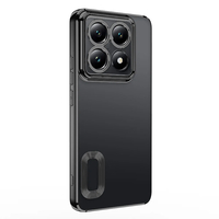 Xiaomi 14T Pro Kılıf Kamera Korumalı Logo Gösteren Zore Omega Kapak - Siyah