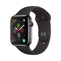 Apple Watch Series 4 - Paslanmaz Çelik - 44mm - Cellular - Gece yarısı