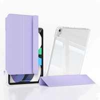 ​Apple iPad Air 11 2024 Kılıf Magnetik Ayrılabilen Airbagli Zore Sliding Tablet Kılıfı - Lavender