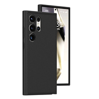 Galaxy S24 Ultra Kılıf Magsafe Şarj Özellikli Karbon Fiber Görünümlü Zore T-Karbon Kapak - Siyah