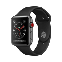Apple Watch Series 3 - Alüminyum - 42mm - Cellular - Gece yarısı