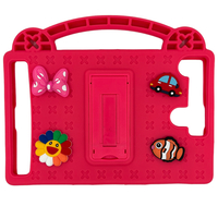 Nettech Universal 10 Inch Uyumlu Kids Standlı Arka Koruma (Pembe Koyu) NT-106405