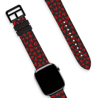 Nettech Apple Watch Seri 40/38 mm Uyumlu Deri Kordon (Kırmızı) NT-112107