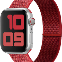Nettech Apple Watch Seri 42/44 mm Uyumlu Kumaş Kordon (Kırmızı) NT-108963