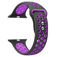 Nettech Apple Watch Seri 40/38 mm Uyumlu Silikon Kordon (Mor) NT-15150