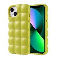 Apple iPhone 13 Kılıf Parlak Esnek Silikon Zore Dom Dom Kapak - Yeşil