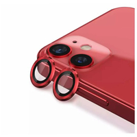 Nettech Apple iPhone 11 Uyumlu Alüminyum Seri Kamera Cam Koruyucu (Kırmızı) NT-103198