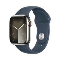 Apple Watch Series 9 - Paslanmaz Çelik - 41mm - Cellular - Gümüş