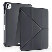 Apple iPad Pro 11 2024 Kılıf Zore Tri Folding Kalem Bölmeli Standlı Kılıf - Siyah