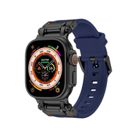 Nettech Apple Watch Seri 44/42 mm Uyumlu Silikon Kordon (Lacivert) NT-110235