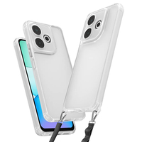 Xiaomi Redmi 13 4G Kılıf Airbagli Takılabilir Askı Aparatlı Zore Snap Silikon Kapak - Şeffaf