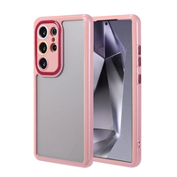 Galaxy S24 Ultra Kılıf Kamera Korumalı Renkli Kenar ve Çerçeve Tasarımlı Zore Vitamin Kapak - Mürdüm