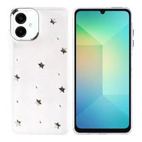 Galaxy A06 Kılıf Airbag Tasarımlı Simli Şeffaf Zore Kutup Kapak - Yıldız