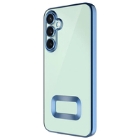 Galaxy S24 FE Kılıf Kamera Korumalı Logo Gösteren Zore Omega Kapak - Sierra Mavi