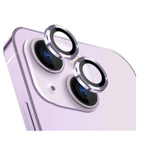 Nettech Apple iPhone 14 Uyumlu Alüminyum Seri Kamera Cam Koruyucu (Mor) NT-103533