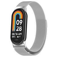 Xiaomi Smart Band 8 Zore KRD-01 Metal Kordon - Gümüş